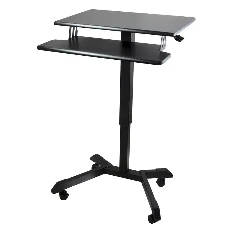 Bureau réglable mobile debout pour ordinateur portable avec plateau pour clavier