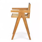 Tabourets de bar modernes minimalistes en bois d'hévéa et design en rotin