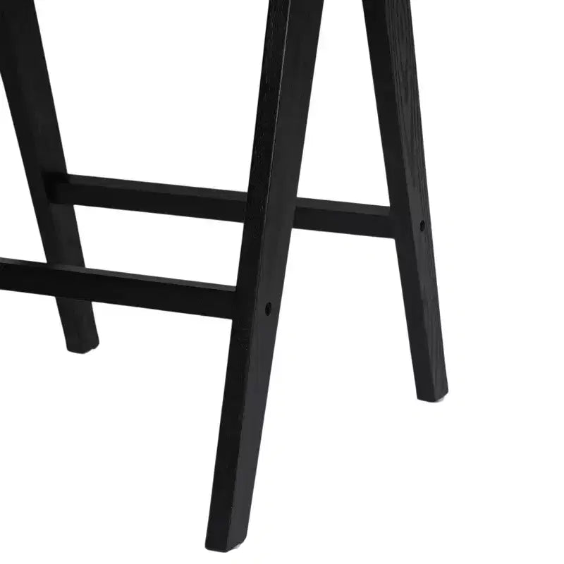 Tabourets de bar modernes minimalistes en bois d'hévéa et design en rotin
