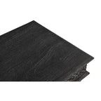 Table d'appoint en bois massif patiné noir 24 po