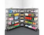  UltraDurable 6-Tier NSF Steel Wire Corner Shelving Unit, 28 D x 28 L x 72 H