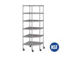 Étagère d'angle métallique à 6 niveaux certifiée NSF, 28 P x 28 L x 72 H