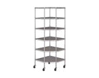 Étagère d'angle métallique à 6 niveaux certifiée NSF, 28 P x 28 L x 72 H