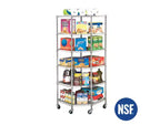 Étagère d'angle métallique à 6 niveaux certifiée NSF, 28 P x 28 L x 72 H