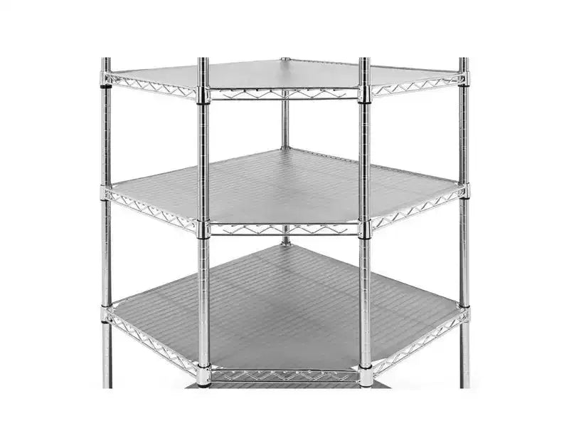 Étagère d'angle métallique à 6 niveaux certifiée NSF, 28 P x 28 L x 72 H