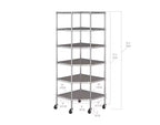 Étagère d'angle métallique à 6 niveaux certifiée NSF, 28 P x 28 L x 72 H