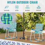 2 chaises pliantes en toile pour terrasses, jardins ou rassemblements improvisés