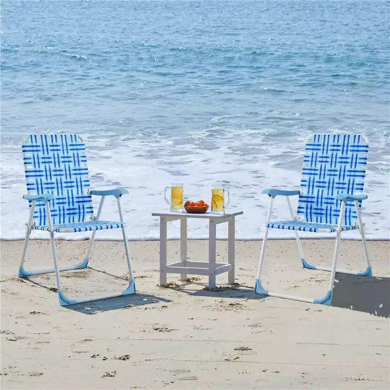 2 chaises pliantes en toile pour terrasses, jardins ou rassemblements improvisés