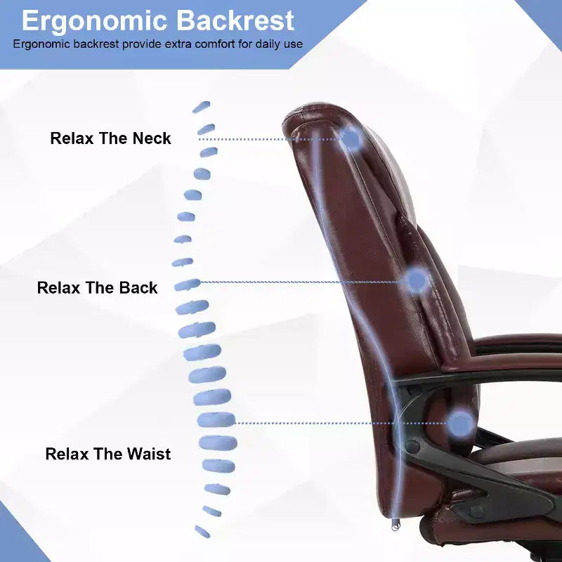 Chaise de bureau Chaise d'ordinateur en cuir PU respirant
