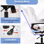 Chaise de bureau Chaise d'ordinateur en cuir PU respirant