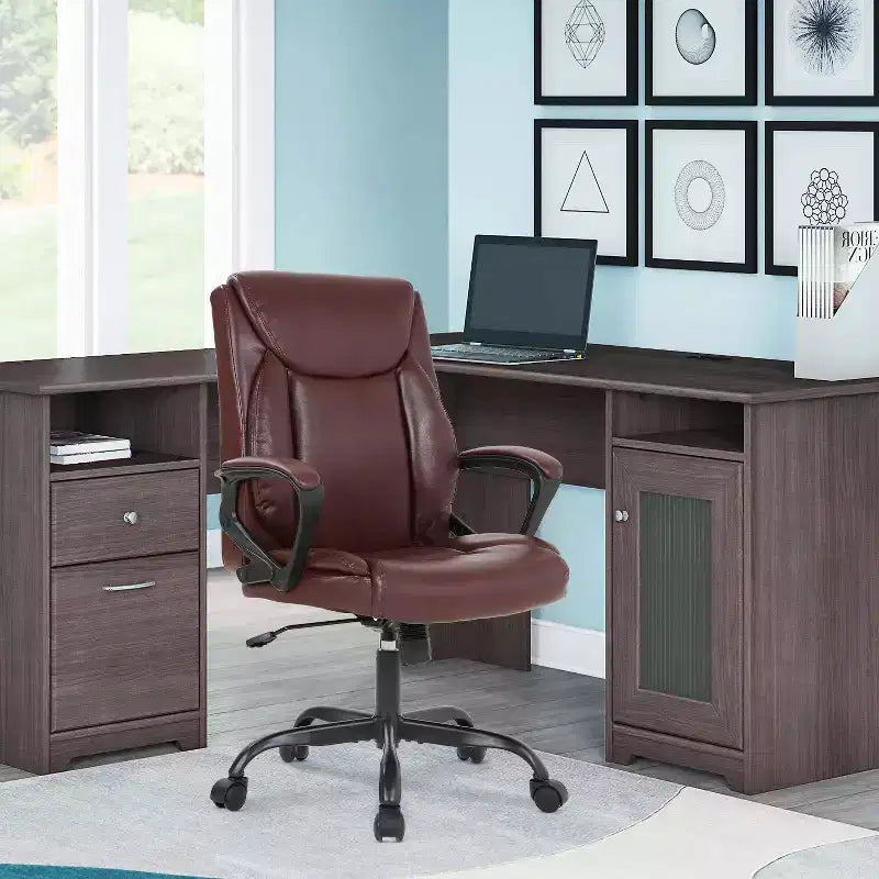 Chaise de bureau Chaise d'ordinateur en cuir PU respirant