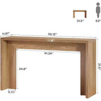 55.12 Table console de ferme, Table de canapé étroite en bois pour entrée, couloir, salon, hall d'entrée