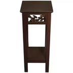 Table d'appoint avec étagère de rangement pour plantes, 30 x 30 x 75 cm