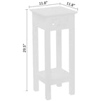Table d'appoint avec étagère de rangement pour plantes, 30 x 30 x 75 cm