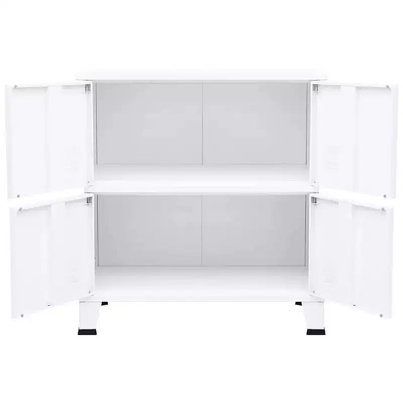 Coffre de rangement Acier blanc, plastique 75x40x80 cm - Blanc 80