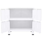 Coffre de rangement Acier blanc, plastique 75x40x80 cm - Blanc 80