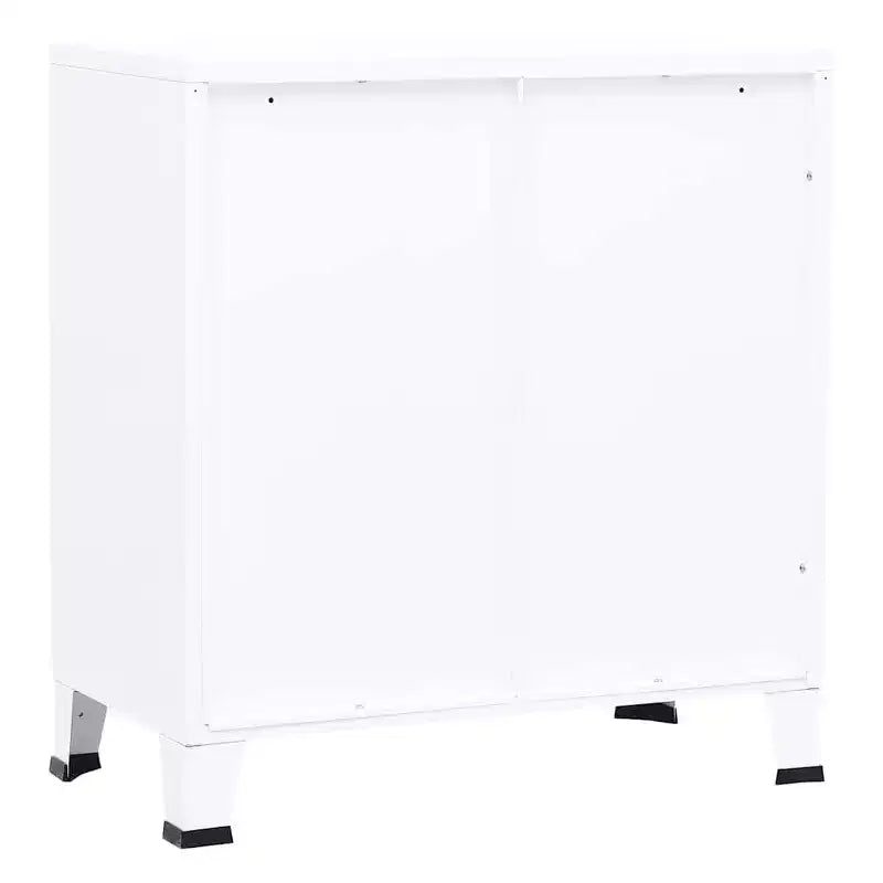 Coffre de rangement Acier blanc, plastique 75x40x80 cm - Blanc 80