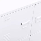 Coffre de rangement Acier blanc, plastique 75x40x80 cm - Blanc 80