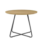 Table à manger ronde 4 places en bois de 40 pouces avec piètement en X en acier