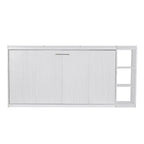 Lit escamotable simple avec étagère intégrée et espace de rangement - Conception robuste en LVL/MDF peu encombrante, pas besoin de sommier tapissier
