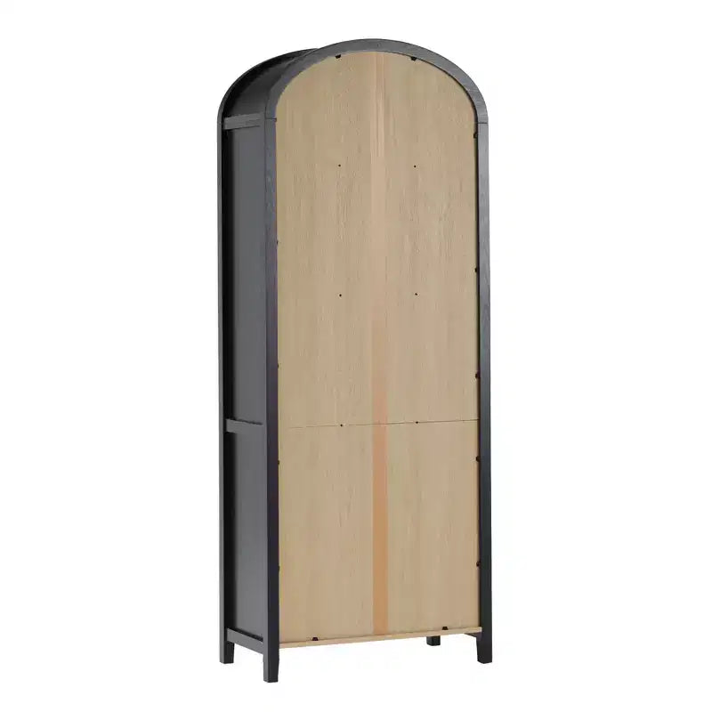 Bibliothèque moderne en bois de 76 cm avec armoire cachée et 4 étagères