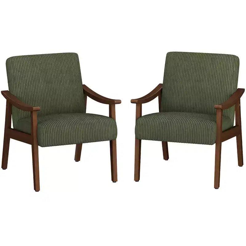 2 fauteuils modernes du milieu du siècle avec pieds en bois massif pour salon, chambre à coucher, chambre d'amis