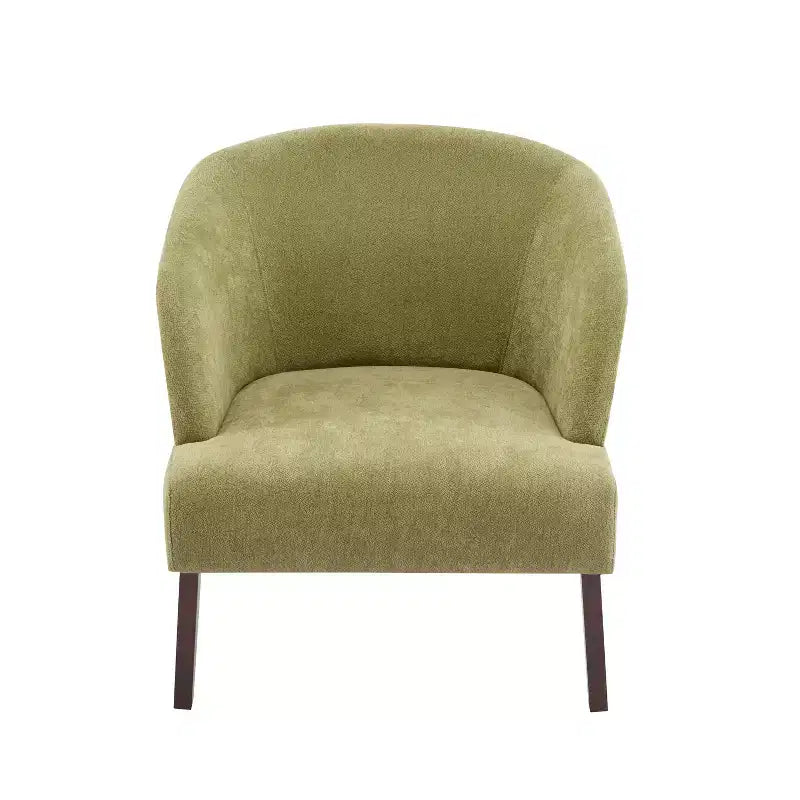 Fauteuil d'appoint rembourré Mid-Century Modern avec dossier incurvé