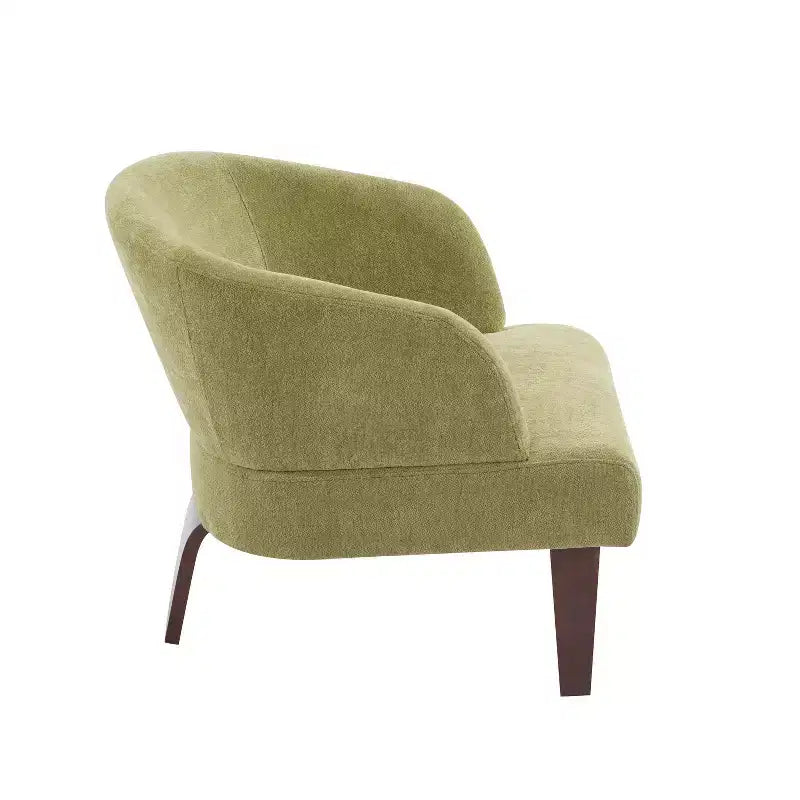 Fauteuil d'appoint rembourré Mid-Century Modern avec dossier incurvé