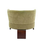Fauteuil d'appoint rembourré Mid-Century Modern avec dossier incurvé