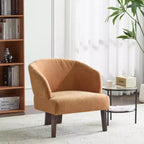 Fauteuil d'appoint rembourré Mid-Century Modern avec dossier incurvé