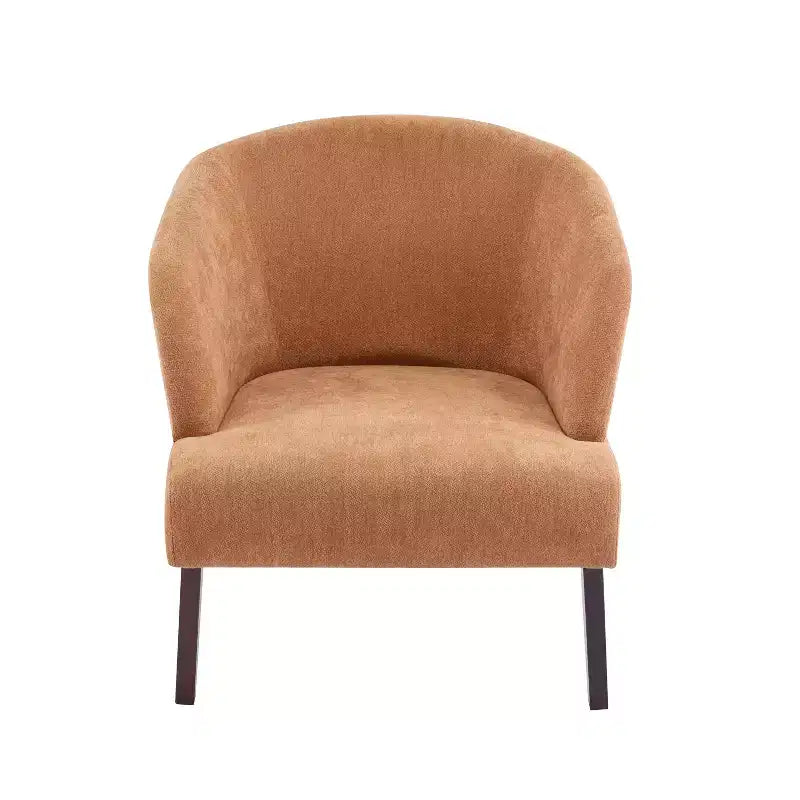 Fauteuil d'appoint rembourré Mid-Century Modern avec dossier incurvé