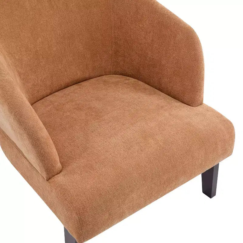 Fauteuil d'appoint rembourré Mid-Century Modern avec dossier incurvé