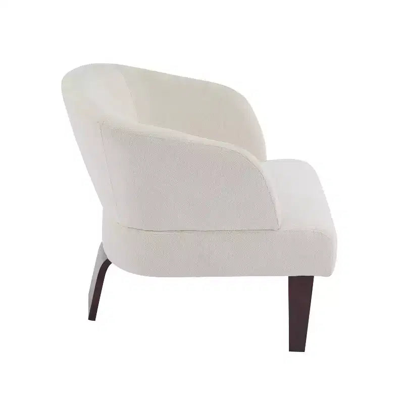 Fauteuil d'appoint rembourré Mid-Century Modern avec dossier incurvé