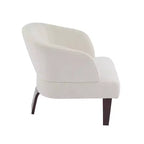 Fauteuil d'appoint rembourré Mid-Century Modern avec dossier incurvé