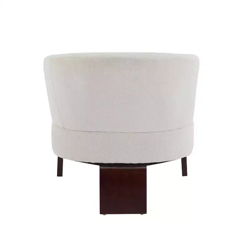Fauteuil d'appoint rembourré Mid-Century Modern avec dossier incurvé