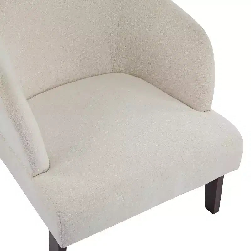 Fauteuil d'appoint rembourré Mid-Century Modern avec dossier incurvé
