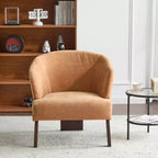 Fauteuil d'appoint rembourré Mid-Century Modern avec dossier incurvé