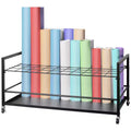  Blueprint Storage Rack,50 Slots Blueprint Holder with Wheels,Mobile Metal Blueprint Storage Cart for Construction Plan Map Poster Architectural