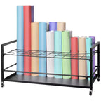  Blueprint Storage Rack,50 Slots Blueprint Holder with Wheels,Mobile Metal Blueprint Storage Cart for Construction Plan Map Poster Architectural