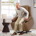 Fauteuil inclinable électrique surdimensionné avec chauffage et massage - Fauteuil inclinable en similicuir, rangement intégré et porte-gobelets