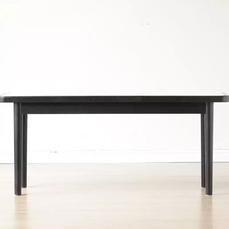 Banc de salle à manger en bois massif 40 avec assise en rotin