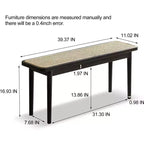 Banc de salle à manger en bois massif 40 avec assise en rotin