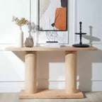 GDFStudio Valentina Modern 59 Rectangle Wood Console Table with Column Legs