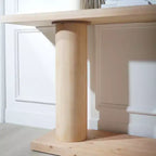 Console en bois 59 rectangles avec pieds colonnes