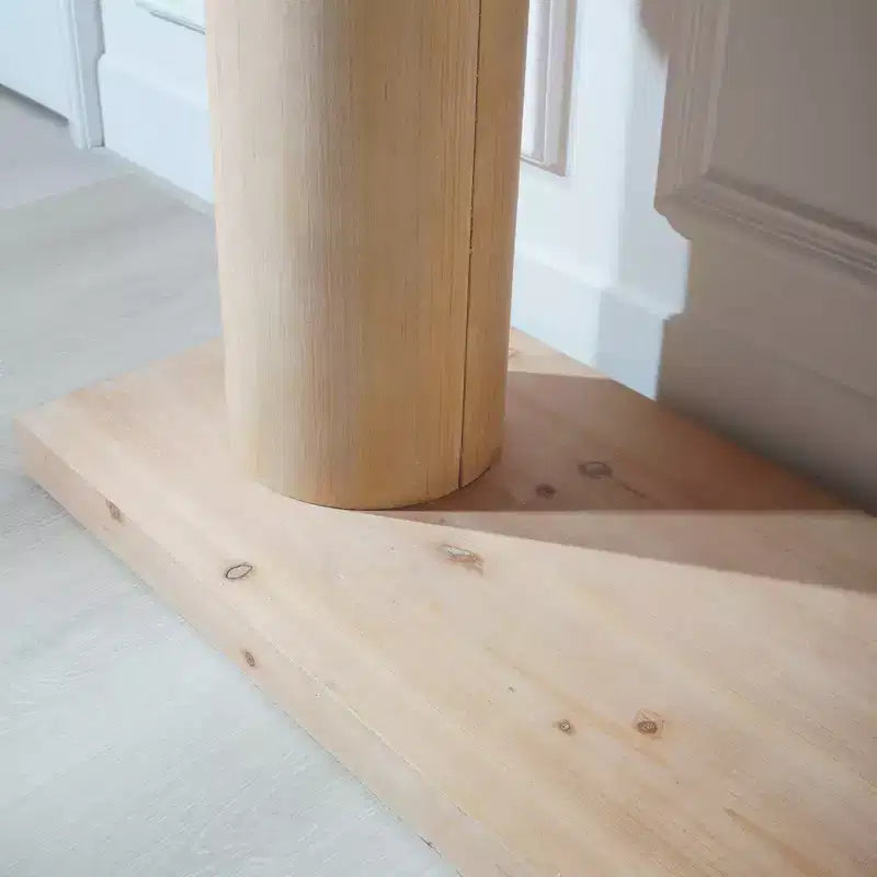 Console en bois 59 rectangles avec pieds colonnes