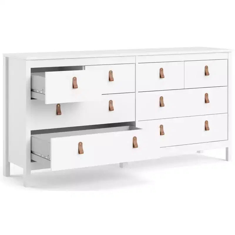 Commode double à 8 tiroirs de style moderne traditionnel