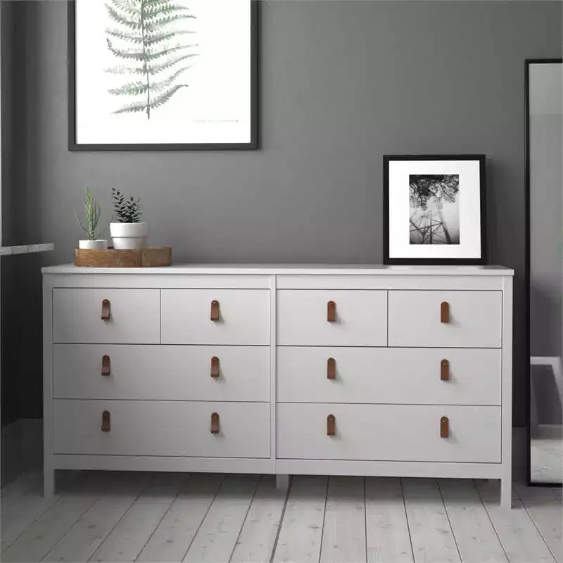 Commode double à 8 tiroirs de style moderne traditionnel