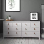 Commode double à 8 tiroirs de style moderne traditionnel