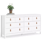 Commode double à 8 tiroirs de style moderne traditionnel