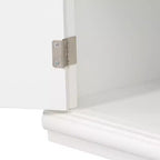Meuble Vitrine 36 pouces de large avec 2 Portes Vitrées et 2 Étagères Réglables, Blanc